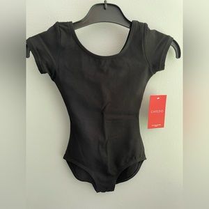 Capezio Child Short Sleeve Leotard in Black CC400C NWT Multiple sizes available